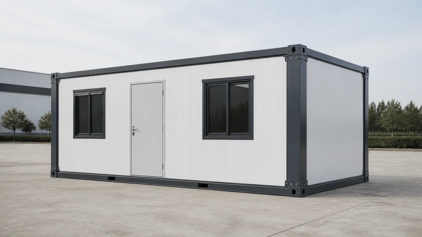 Detachable container house rendering with bolted steel frame