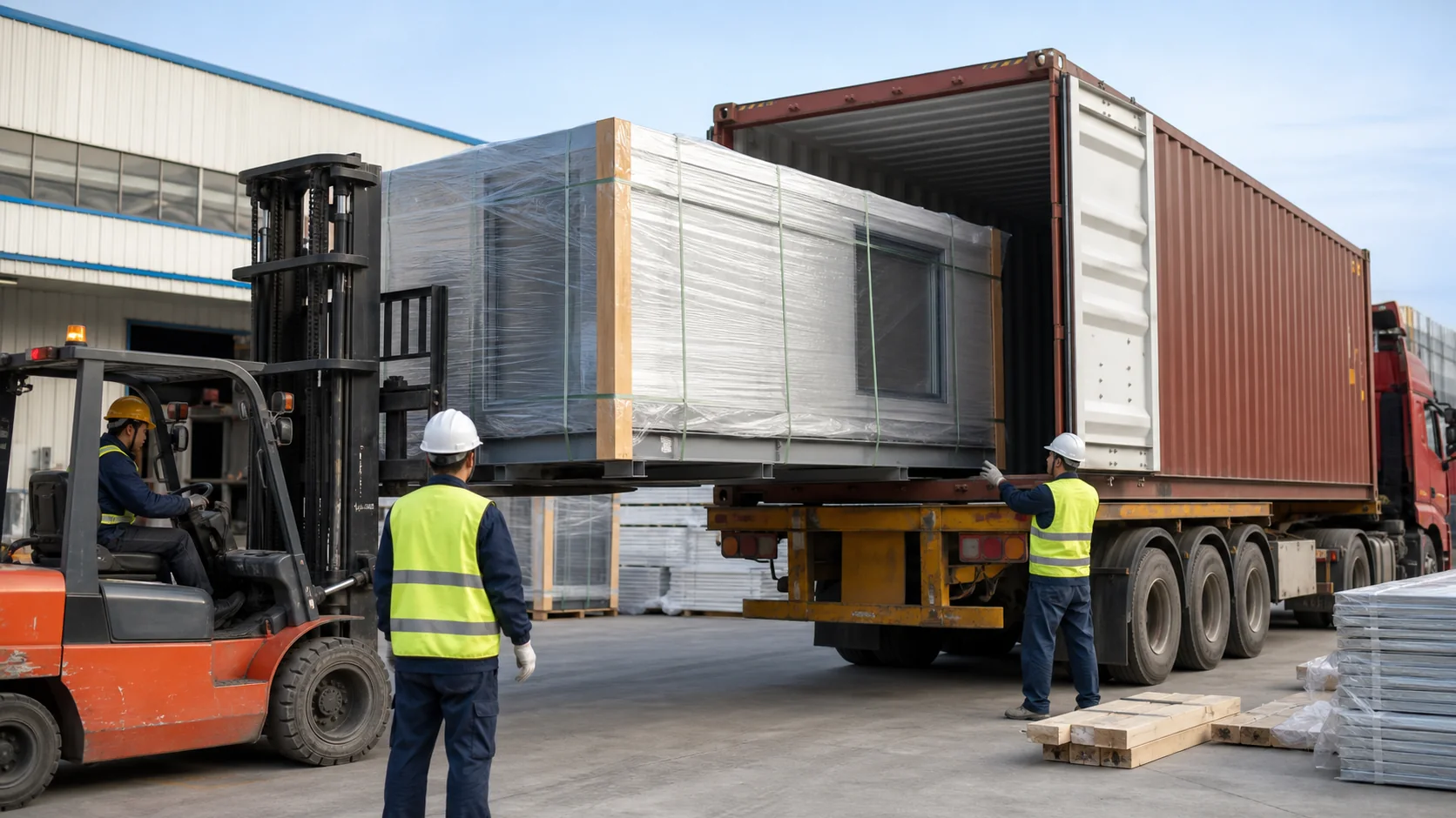 Concept image of export packing