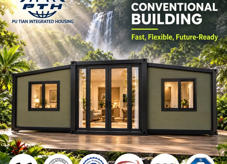20FT Expandable House with Flexible Bedroom Layouts