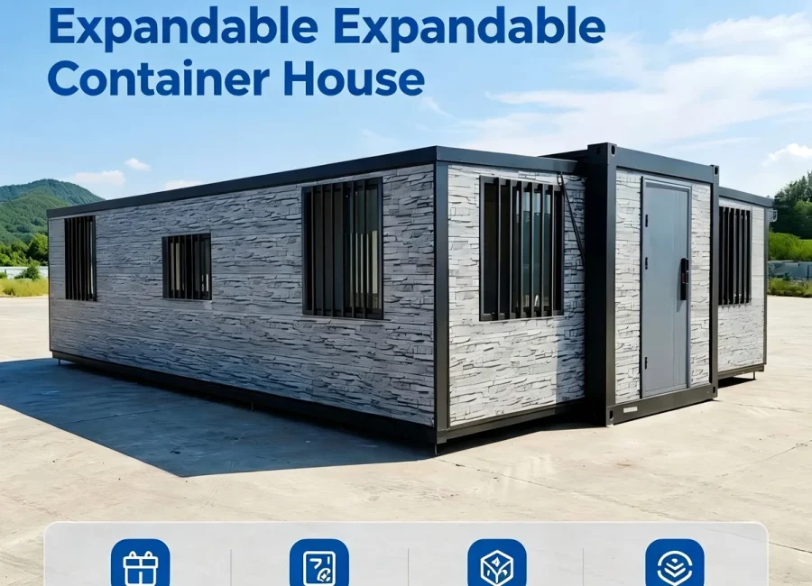 Folding Container House with Wood-Look Exterior