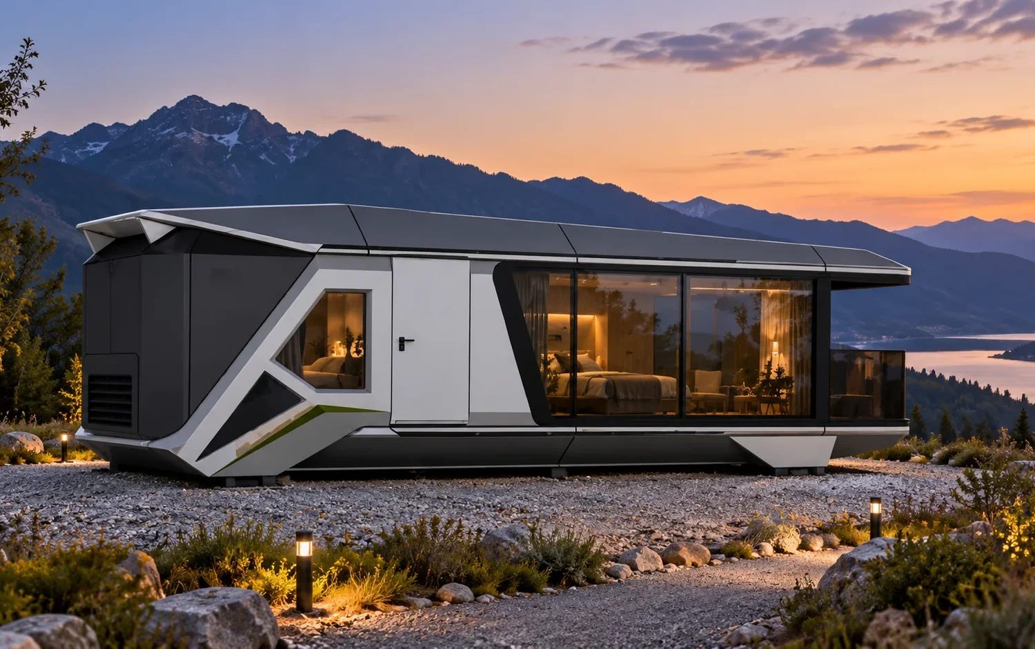 Space capsule house accommodation reference for a resort project